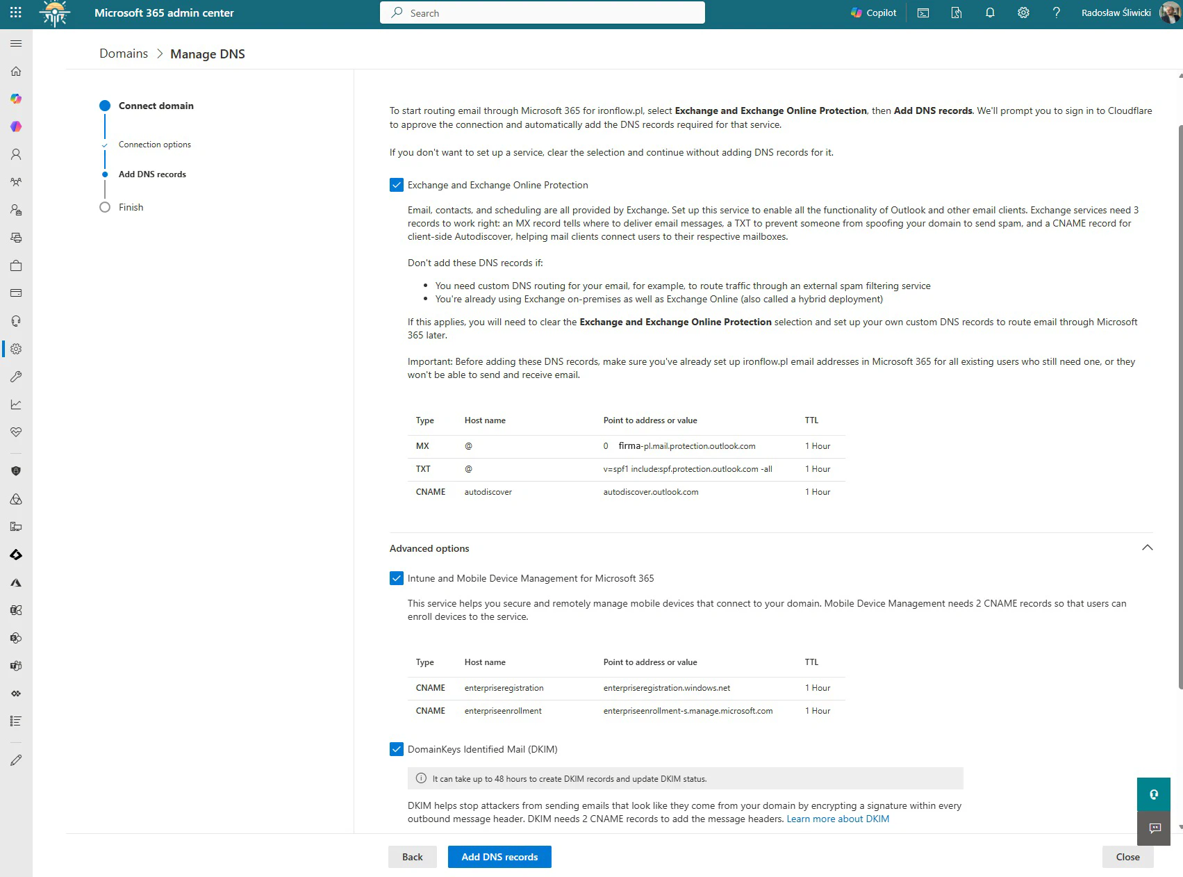 Dodawanie domeny krok 3.1