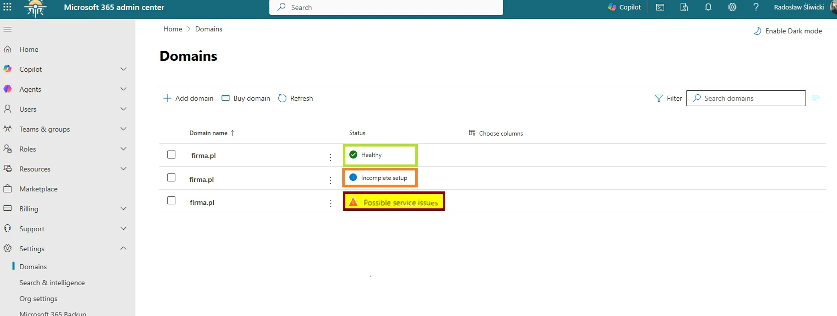 Dodawanie domeny krok 4